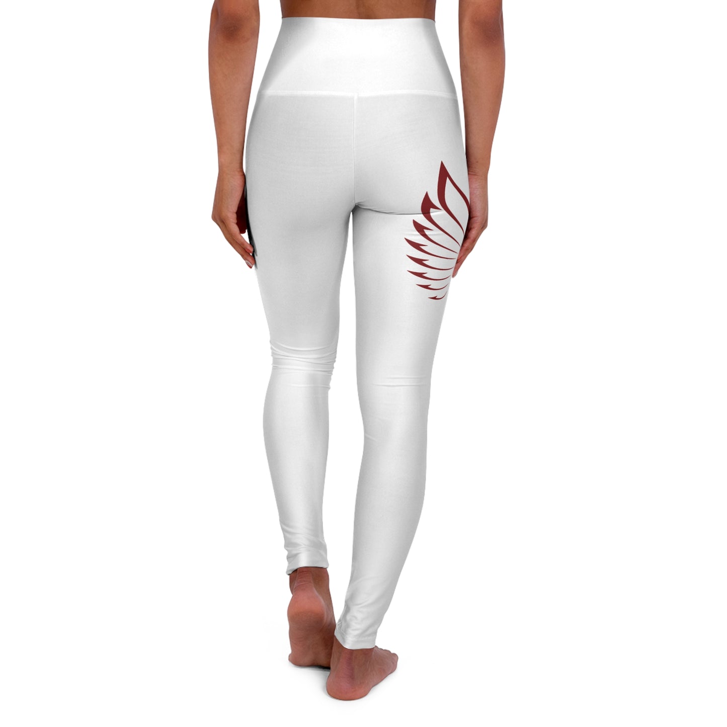 High Waisted Yoga Leggings with Inspirational Design - Perfect for Workouts and Wellness