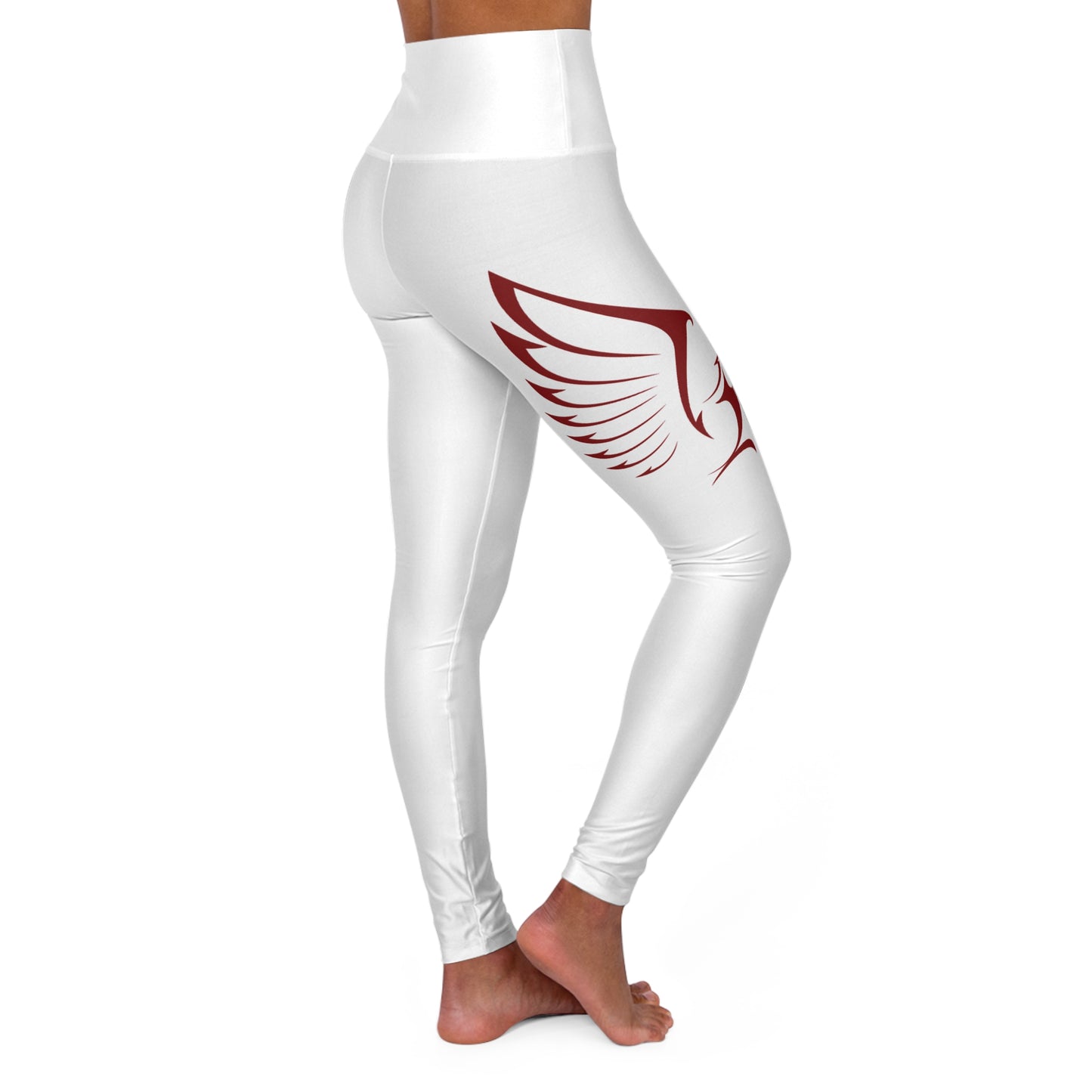 High Waisted Yoga Leggings with Inspirational Design - Perfect for Workouts and Wellness