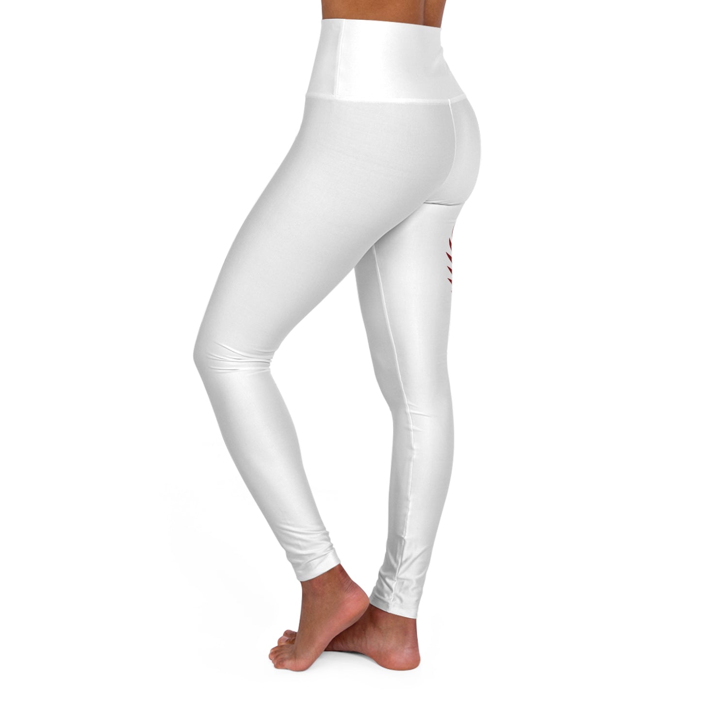 High Waisted Yoga Leggings with Inspirational Design - Perfect for Workouts and Wellness